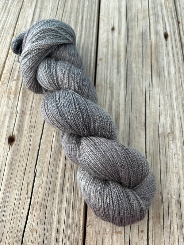 Charcoal Gray, Silk Treasures Lace Yarn, Gunpowder