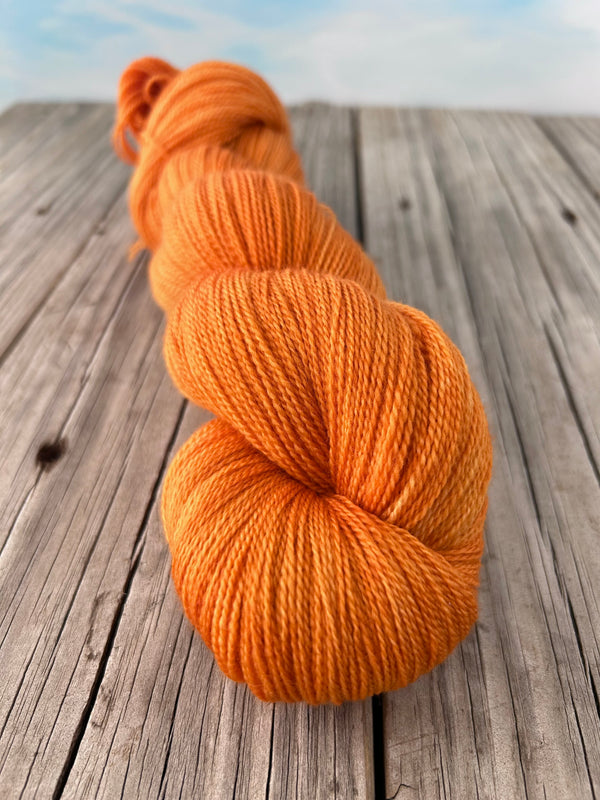 Orange, Silk Treasures Lace Yarn, Lusty Wench