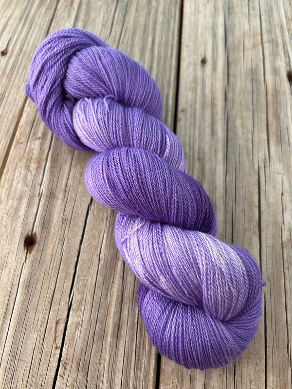 Purple Lavender, Silk Treasures Lace Yarn, Avast ye Wildcats