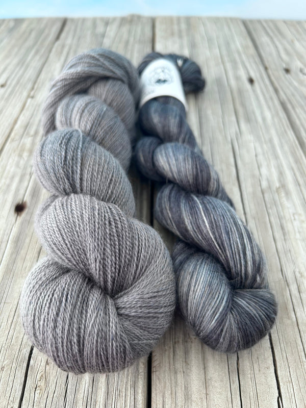 Gunpowder, Charcoal Gray, Silk Treasures Lace Yarn