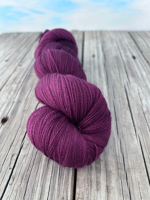 Cranberry Wine, Silk Treasures Lace Yarn, Song of the Sirens