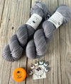 Gray Ghost Ship Kit, Cable Cowl Knitting Kit, Organic Merino Sport Treasures Yarn