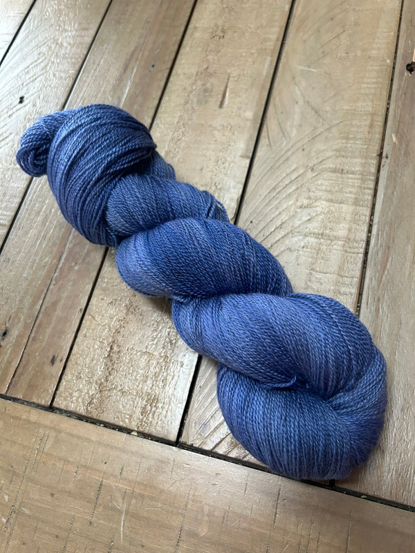 Fathoms Deep, Navy Blue, Silk Treasures Lace Yarn