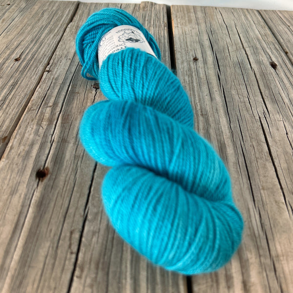 Mermaid's Curse, Turquoise Blue Green, Organic Merino Sport Treasures Yarn