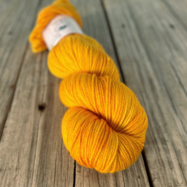 Poseidon's Trident, Goldenrod Yellow, Organic Merino Sport Treasures Yarn