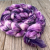 Purple Superwash Merino Bamboo Combed Top, hand dyed luxury spinning fiber