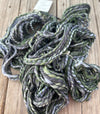 Handspun Bulky Yarn, blue green spring meadow, 2 ply, fine merino wool, 82 yards