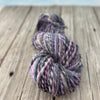 Handspun Bulky Yarn, purple gray twilight, 2 ply, superwash merino wool, 90 yards