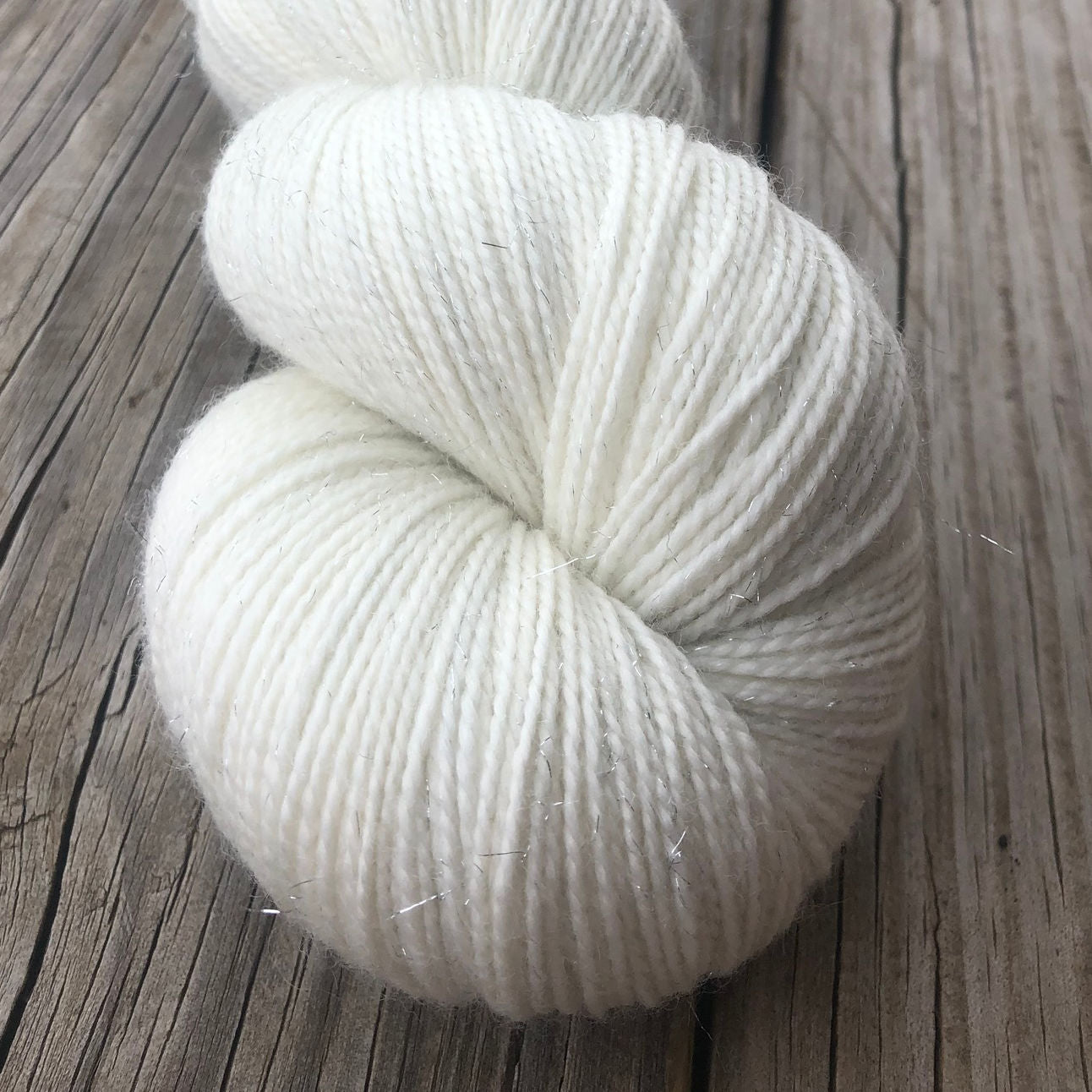 White Sand Beaches, Sparkle Toes Sock Yarn, Cream Off-White