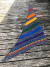 Graynbow Shawl Crochet Kit, rainbow mini skein set with 2 full size gray sock yarn skeins